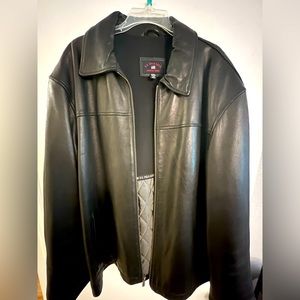 US Polo Assoc 100% Genuine Leather Black Mens Jacket XXL
